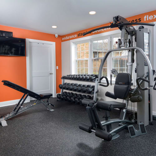 On site fitness facility at Fox Pointe, Hi-Nella, New Jersey