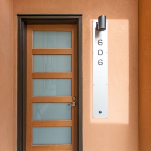 Photo of a front door at 16 Powerhouse Apartments in Sacramento, California