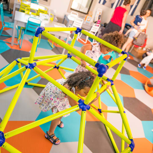 Kids playing in indoor play area at Mountain View in Fallon, Nevada