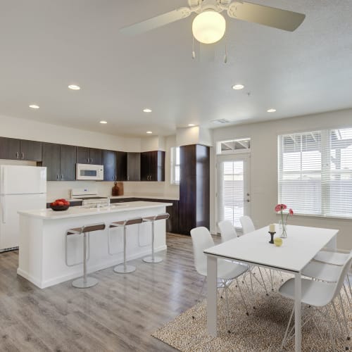 Furnished kitchen at Desert Winds in Fallon, Nevada