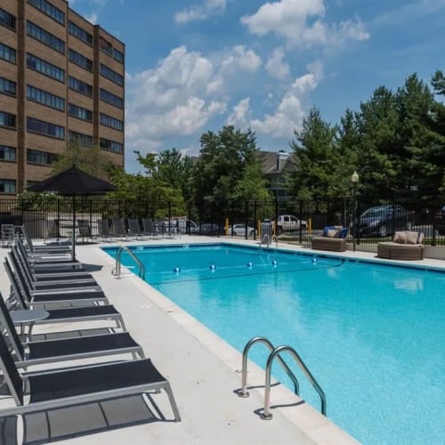 on-site pool at The Mark by Solaire in Alexandria, Virginia