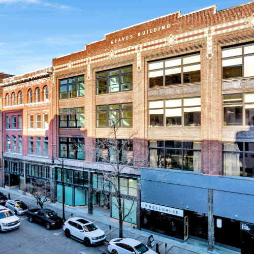 An exterior view of Theatre Lofts in Birmingham, Alabama