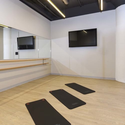 Yoga studio at Terminal 21 in Pittsburgh, Pennsylvania