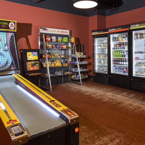 Speakeasy with skee-ball and snack machines Terminal 21, Pittsburgh, Pennsylvania
