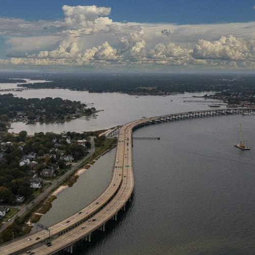 overview neighborhood at Chesapeake Pointe in Chesapeake, Virginia