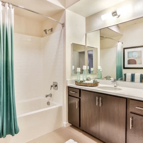 Bathroom with ample counter space at Garnet Creek in Rocklin, California