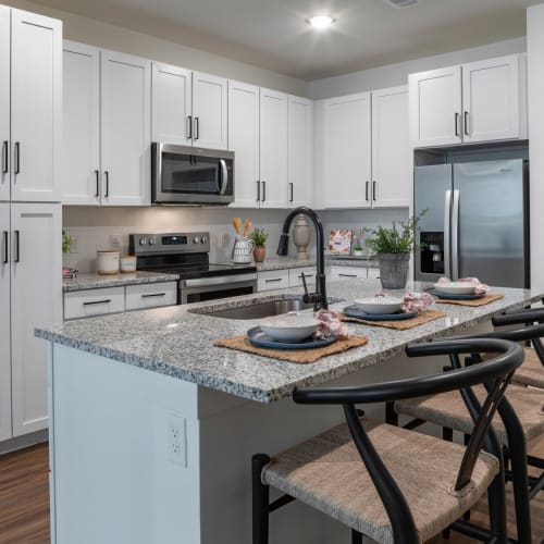Modern kitchen and appliances at The Atwater at Nocatee in Ponte Vedra, Florida