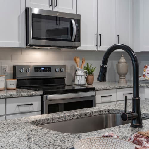 Modern kitchen and appliances at The Atwater at Nocatee in Ponte Vedra, Florida