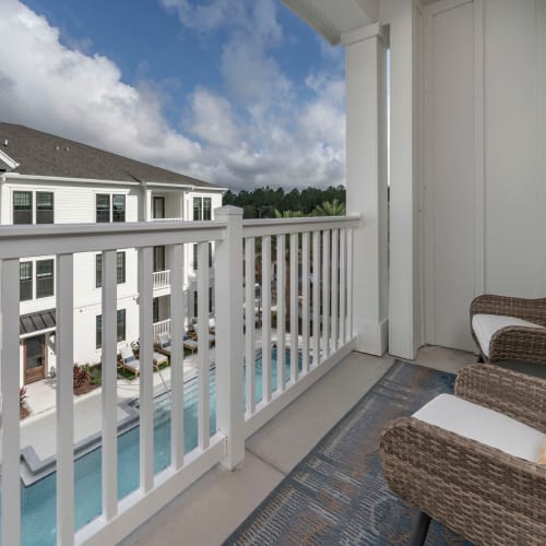 Enjoy spacious patio's at The Atwater at Nocatee in Ponte Vedra, Florida
