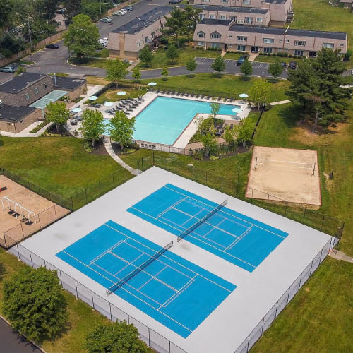 Tennis courts at Franklin Commons, Bensalem, Pennsylvania