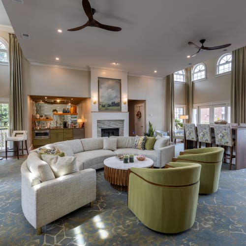Interior of the renovated clubhouse at Granby Crossing in Cayce, South Carolina