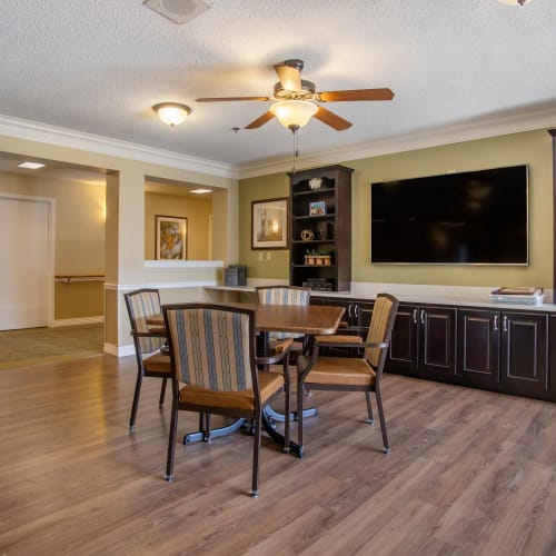 Activity room at Oxford Springs Tulsa Memory Care in Tulsa, Oklahoma