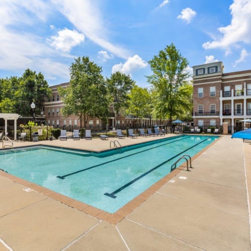 Swimming pool at Worthington Apartments & Townhomes in Charlotte, North Carolina