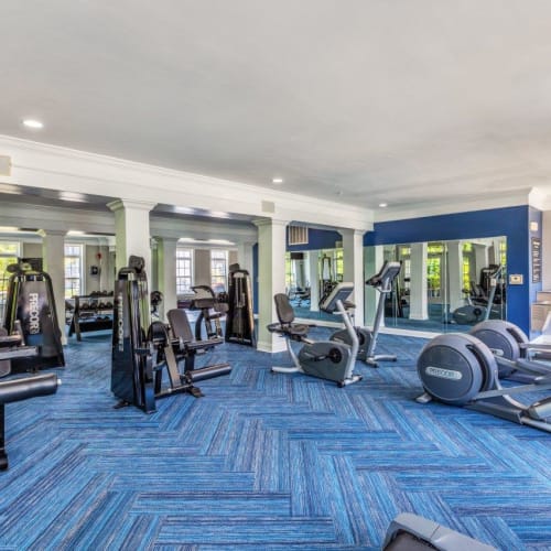 State of the art fitness center at Worthington Apartments & Townhomes in Charlotte, North Carolina