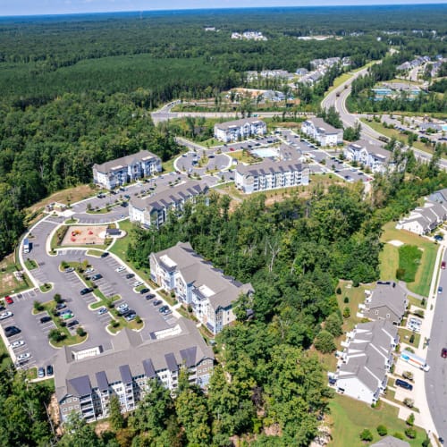 Aerial view of Glenmoor Oaks in Moseley, Virginia