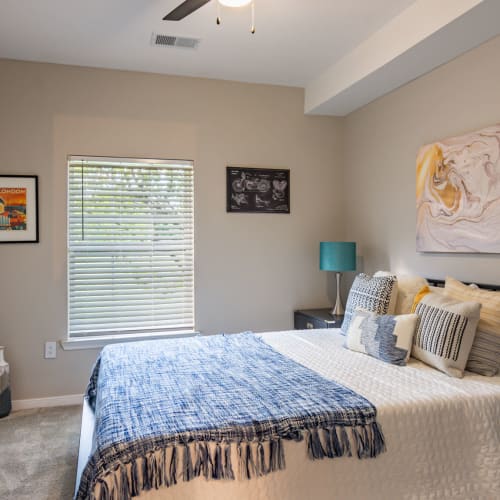 Modern bedroom at The Belvedere in North Chesterfield, Virginia