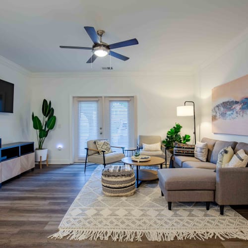 Living room with plenty of space at Spring Water Apartments in Virginia Beach, Virginia