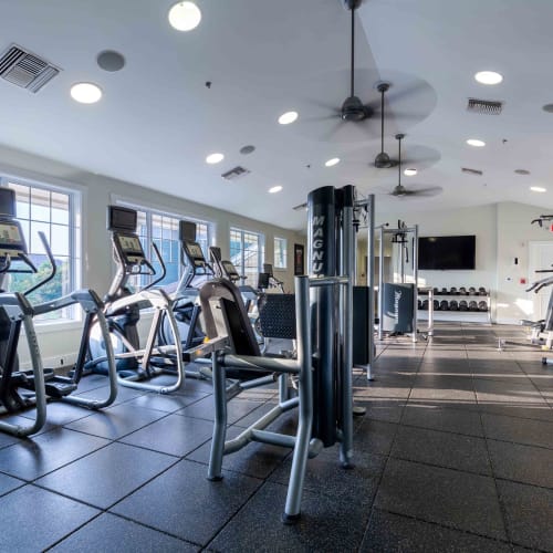 Fitness center at Spring Water Apartments in Virginia Beach, Virginia