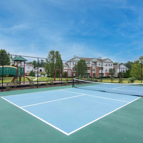 Tennis court at River Forest in Chester, Virginia