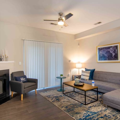 LIving room with open floor plan at River Forest in Chester, Virginia