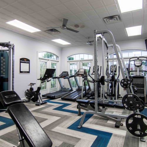 Modern gym at River Forest in Chester, Virginia