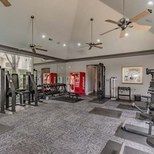 Fitness center at Grand Estates at Kessler Park in Dallas, Texas