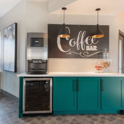 Clubhouse coffee bar at GrandView @ Flatirons in Louisville, Colorado