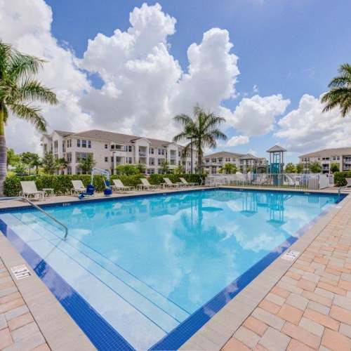 Community swimming pool at The Olivia in Homestead, Florida