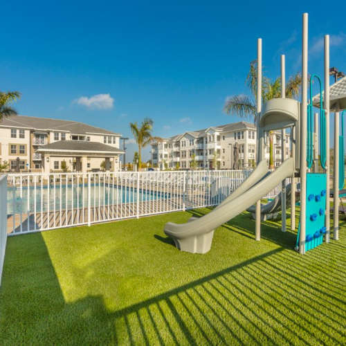 Slide at a playground at The Olivia in Homestead, Florida