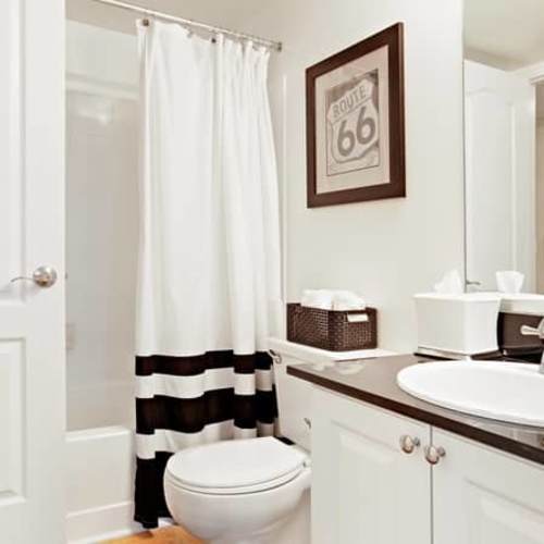 Apartment bathroom at Ludlam Point in Miami, Florida