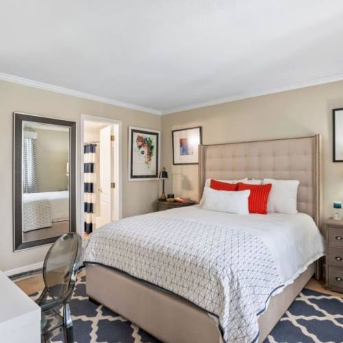 Master bedroom at Ludlam Point in Miami, Florida