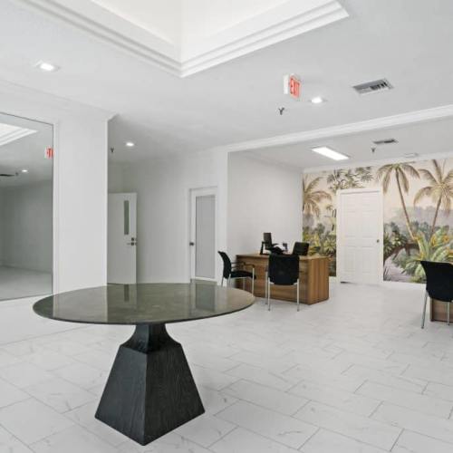 Spacious business center with computers at Emerald Grove in Orlando, Florida, 