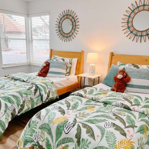 Bedroom with large window at Emerald Grove in Orlando, Florida, 