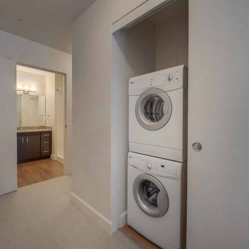 Laundry area at The Cameron in Portland, Oregon