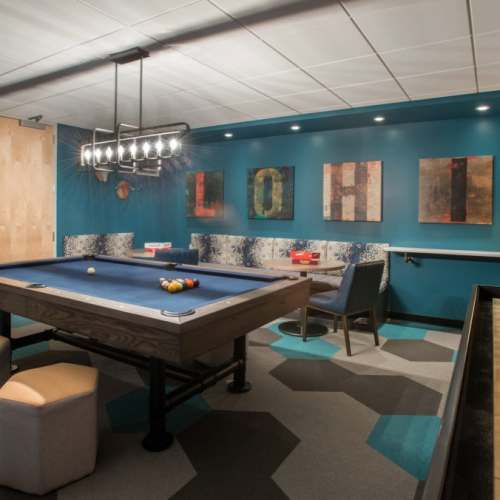 Pool table in the clubhouse at LoHi Gold in Denver, Colorado
