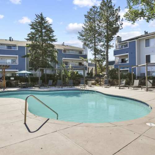 Resort-style swimming pool at Walker Landing in Aurora, Colorado