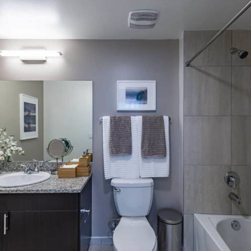 Bathroom with bath tub at Palm Beach Preserve in West Palm Beach, Florida 