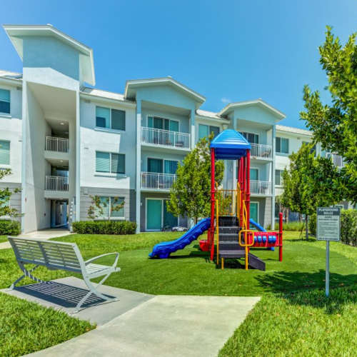 Children's playground area  at Palm Beach Preserve in West Palm Beach, Florida