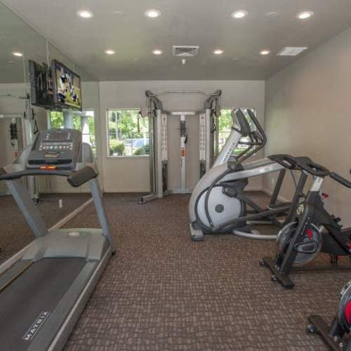 Fitness center at Sharps & Flats Apartment Homes in Davis, California