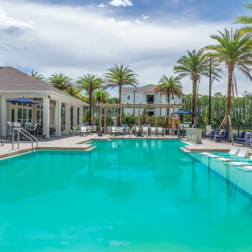 Luxurious swimming pool at The Station at Fleming Island in Fleming Island, Florida