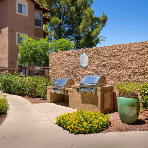 Outdoor grilling area at Court in Las Vegas, Nevada