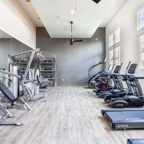 Fitness center at Ageno Apartments in Livermore, California