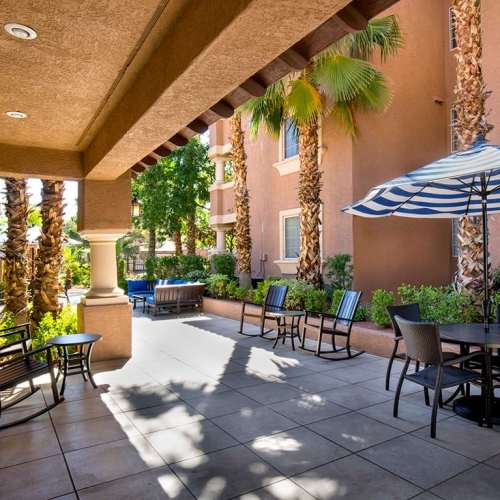 Outdoor seating area at Winterhaven in Las Vegas, Nevada