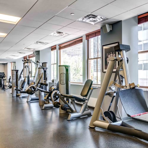 Fitness center at Eleven80 in Newark, New Jersey