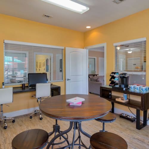 Business center at Oceanaire Apartments in Biloxi, Mississippi