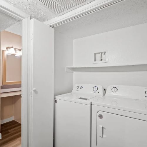 In-home laundry at Tides on Hulen in Fort Worth, Texas
