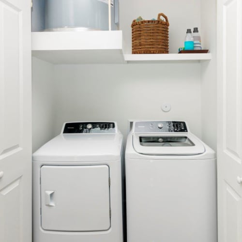 Unit washer and dryer at Elevate at Skyline in McKinney, Texas