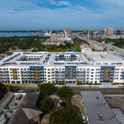 Aerial view of The Station at San Marco in Jacksonville, Florida