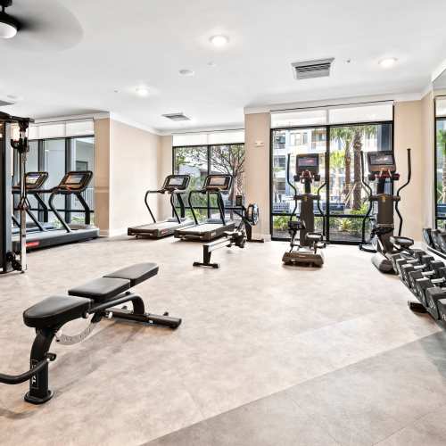Fitness center at The Station at San Marco in Jacksonville, Florida