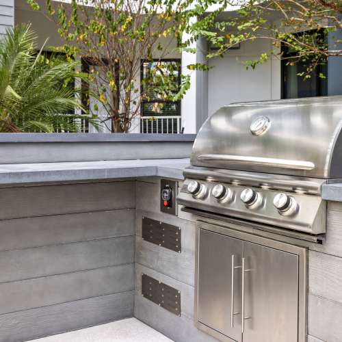 Grill stations at The Station at San Marco in Jacksonville, Florida